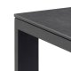 ACT NORDIC Brentford Esstisch, rechteckig – schwarze Fairbanks-Keramik und schwarzes Metall (200x90)