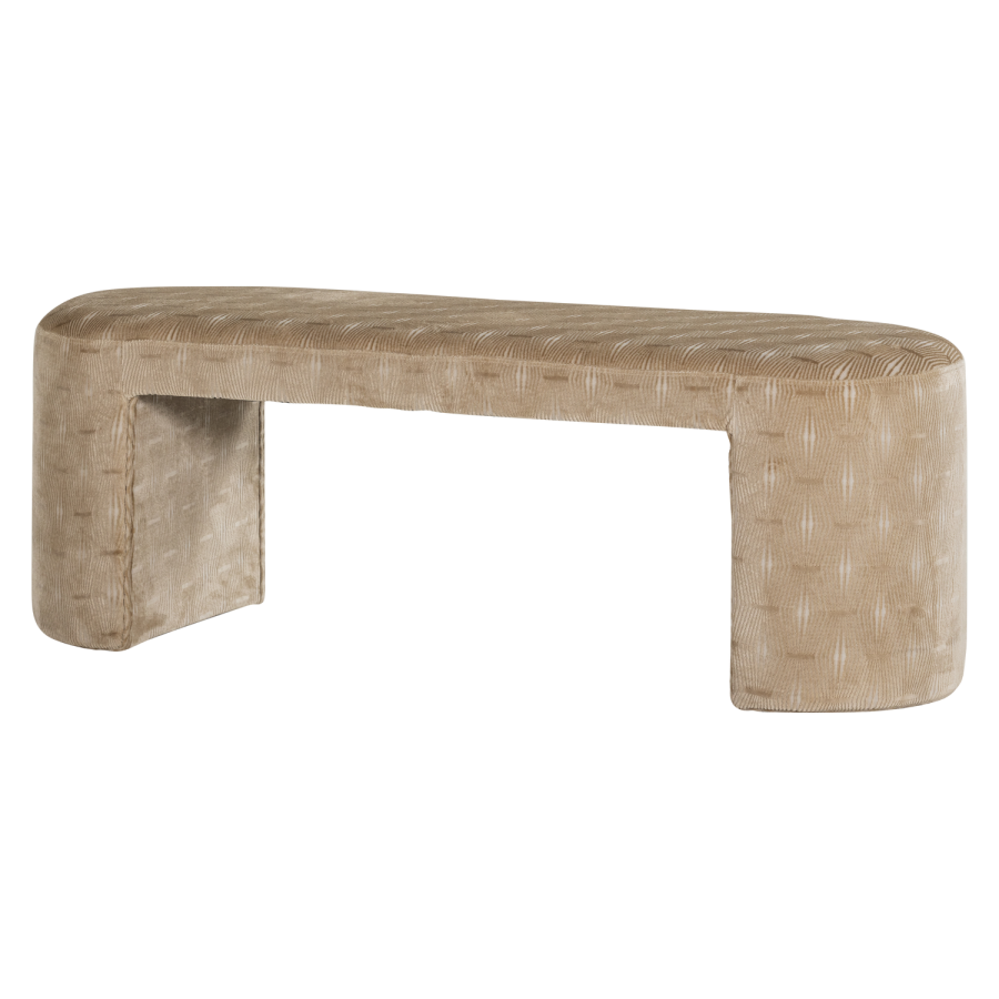 WOOOD Jacob polstret benk stripete design naturlig [Fsc]