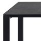 ACT NORDIC Brentford Esstisch, rechteckig – schwarze Fairbanks-Keramik und schwarzes Metall (200x90)