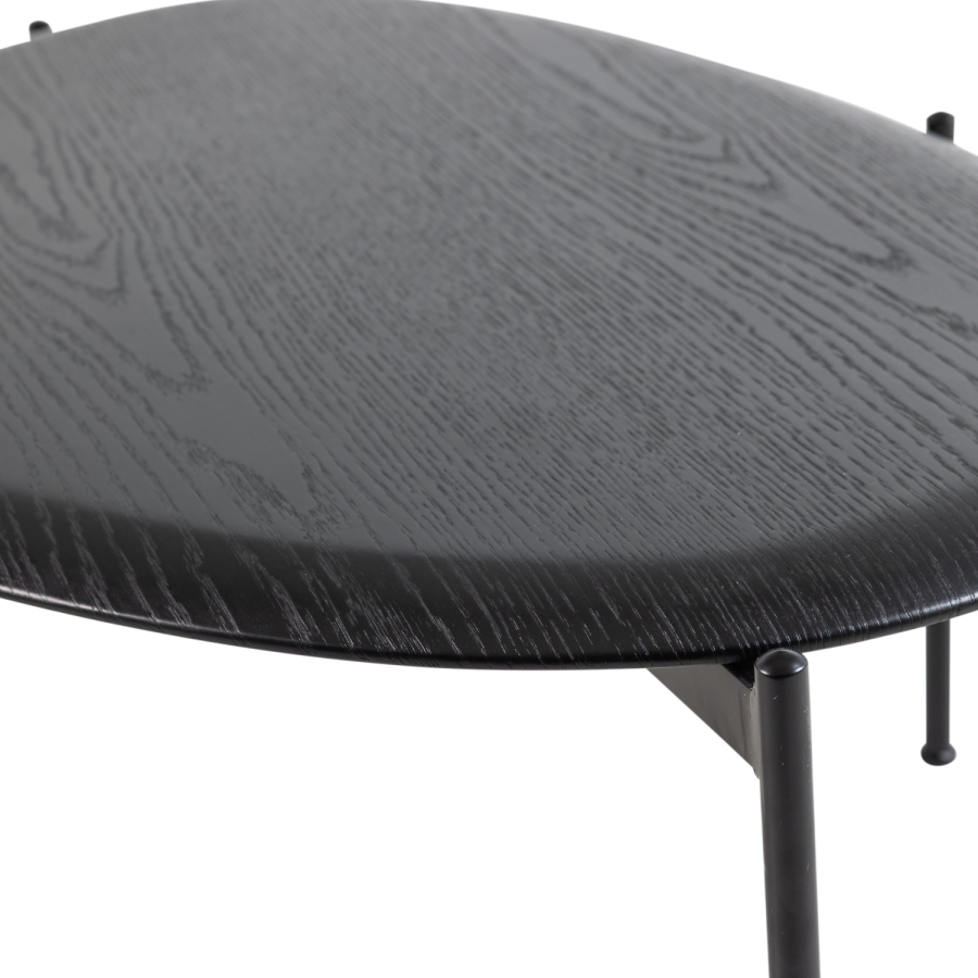 WOOOD Kota salongbord 36x92x68 cm Mdf/fin&eacute;r svart