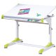 NORDIC LIVING COLLECTION Studentpult, h�ydejusterbart skrivebord med vippehylle, 2Colorido hvit/rosagr�nn