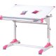 NORDIC LIVING COLLECTION Studentpult, h�ydejusterbart skrivebord med vippehylle, 2Colorido hvit/rosagr�nn
