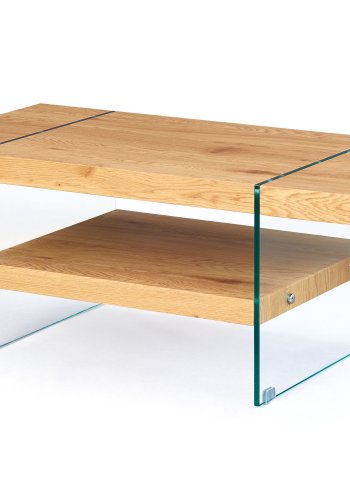 NORDIC LIVING COLLECTION Benina salongbord i vill eik-finish med sikkerhetsglass