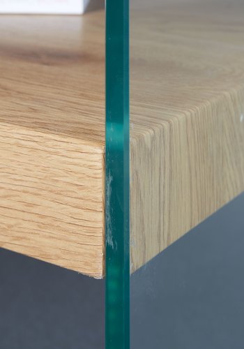NORDIC LIVING COLLECTION Benina salongbord i vill eik-finish med sikkerhetsglass