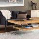 NORDIC LIVING COLLECTION Benina salongbord i vill eik-finish med sikkerhetsglass