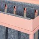 NORDIC LIVING COLLECTION Sidobord Club NY Magazine Mellow rosa/filtgr� med hylla f&ouml;r tidskrifter.