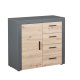 NORDIC LIVING COLLECTION CORBETO byr�, 1 d�rr, 4 l�dor, Artisan / antracit