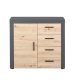 NORDIC LIVING COLLECTION CORBETO byr�, 1 d�rr, 4 l�dor, Artisan / antracit