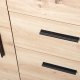 NORDIC LIVING COLLECTION CORBETO byr�, 1 d�rr, 4 l�dor, Artisan / antracit