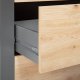 NORDIC LIVING COLLECTION Corbeto Artisan frist�ende hylla / antracit med 3 fack och 3 l�dor