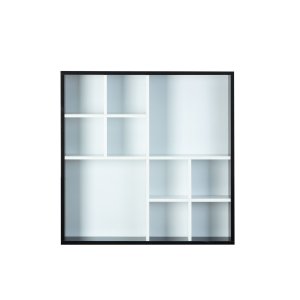 NORDIC LIVING COLLECTION Decem svart-hvitt oppbevaringsskap med 10 oppbevaringsrom, uten glass