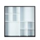 NORDIC LIVING COLLECTION Decem svart-hvitt oppbevaringsskap med 10 oppbevaringsrom, uten glass