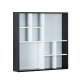 NORDIC LIVING COLLECTION Decem svart-hvitt oppbevaringsskap med 10 oppbevaringsrom, uten glass