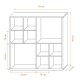 NORDIC LIVING COLLECTION Decem svart-hvitt oppbevaringsskap med 10 oppbevaringsrom, uten glass