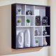 NORDIC LIVING COLLECTION Decem svart-hvitt oppbevaringsskap med 10 oppbevaringsrom, uten glass