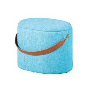 NORDIC LIVING COLLECTION Dilia oceanbl� pall med PU-handtag, f�rvaringsutrymme och b�rrem