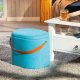 NORDIC LIVING COLLECTION Dilia oceanbl� pall med PU-handtag, f�rvaringsutrymme och b�rrem