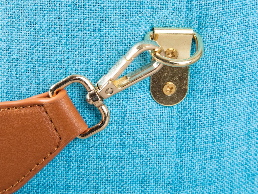 NORDIC LIVING COLLECTION Dilia oceanbl� pall med PU-handtag, f�rvaringsutrymme och b�rrem