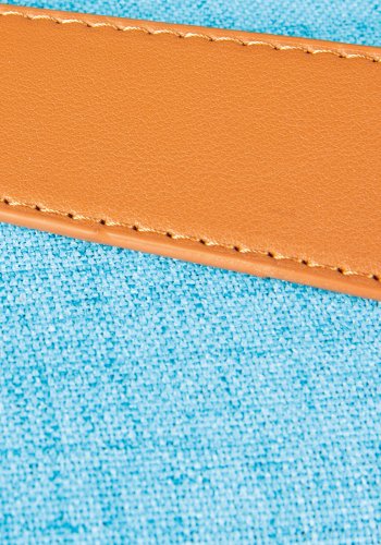 NORDIC LIVING COLLECTION Dilia oceanbl� pall med PU-handtag, f�rvaringsutrymme och b�rrem
