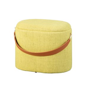 NORDIC LIVING COLLECTION Dilia pall, gulgr�n, med PU-handtag, f�rvaringsutrymme och b�rrem