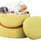 NORDIC LIVING COLLECTION Dilia pall, gulgr�n, med PU-handtag, f�rvaringsutrymme och b�rrem
