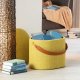 NORDIC LIVING COLLECTION Dilia pall, gulgr�n, med PU-handtag, f�rvaringsutrymme och b�rrem