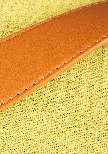 NORDIC LIVING COLLECTION Dilia pall, gulgr�n, med PU-handtag, f�rvaringsutrymme och b�rrem