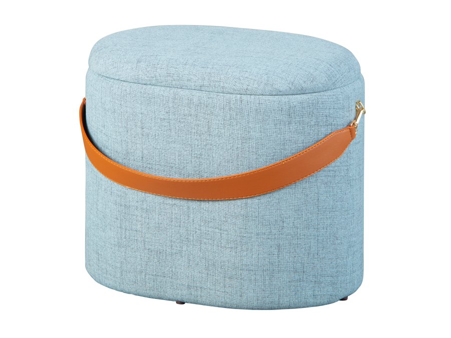 NORDIC LIVING COLLECTION Dilia pall, m�rkgr�, med PU-handtag, f�rvaringsutrymme och b�rrem