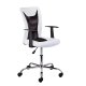 NORDIC LIVING COLLECTION Donny snurrstol, vit/svart, med armst�d, snurrsits, 5 lastberoende bromsade s�kerhetshjul, h�jdjusterbar via testad gasfj�der