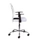 NORDIC LIVING COLLECTION Donny snurrstol, vit/svart, med armst�d, snurrsits, 5 lastberoende bromsade s�kerhetshjul, h�jdjusterbar via testad gasfj�der
