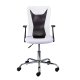 NORDIC LIVING COLLECTION Donny snurrstol, vit/svart, med armst�d, snurrsits, 5 lastberoende bromsade s�kerhetshjul, h�jdjusterbar via testad gasfj�der