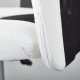 NORDIC LIVING COLLECTION Donny snurrstol, vit/svart, med armst�d, snurrsits, 5 lastberoende bromsade s�kerhetshjul, h�jdjusterbar via testad gasfj�der