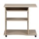 NORDIC LIVING COLLECTION Durini-skrivebord i Sonoma-eik p� hjul, med to hyller og et avtakbart tastaturbrett