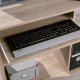 NORDIC LIVING COLLECTION Durini-skrivebord i Sonoma-eik p� hjul, med to hyller og et avtakbart tastaturbrett