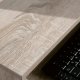 NORDIC LIVING COLLECTION Durini-skrivebord i Sonoma-eik p� hjul, med to hyller og et avtakbart tastaturbrett