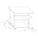 NORDIC LIVING COLLECTION Durini-skrivebord i Sonoma-eik p� hjul, med to hyller og et avtakbart tastaturbrett