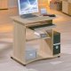 NORDIC LIVING COLLECTION Durini-skrivebord i Sonoma-eik p� hjul, med to hyller og et avtakbart tastaturbrett