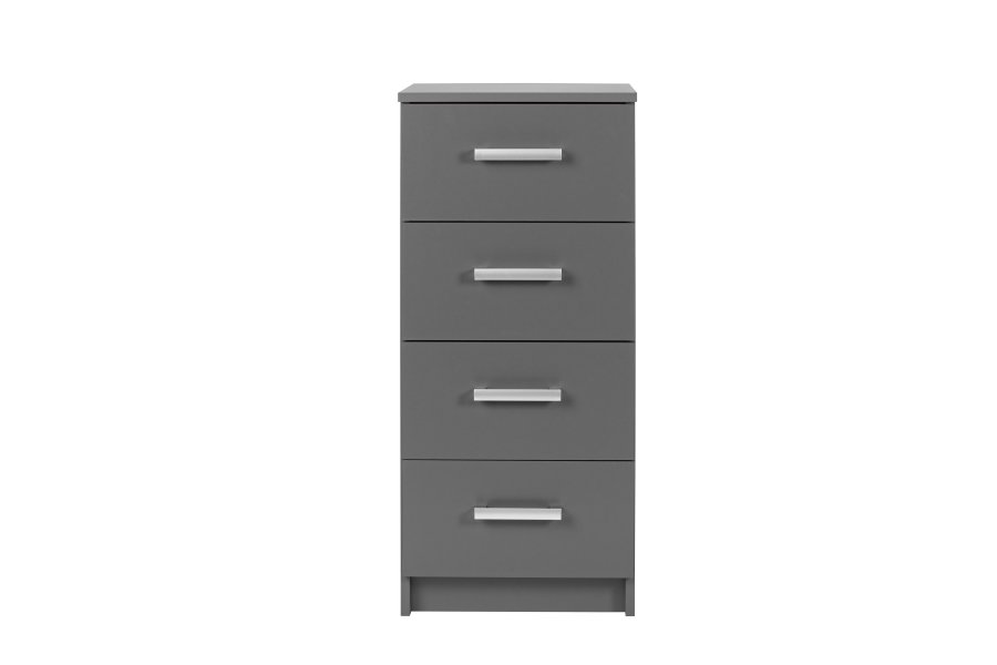 NORDIC LIVING COLLECTION Elenzio 4S byr�, grafitgr�, 4 l�dor och silverf�rgade handtag