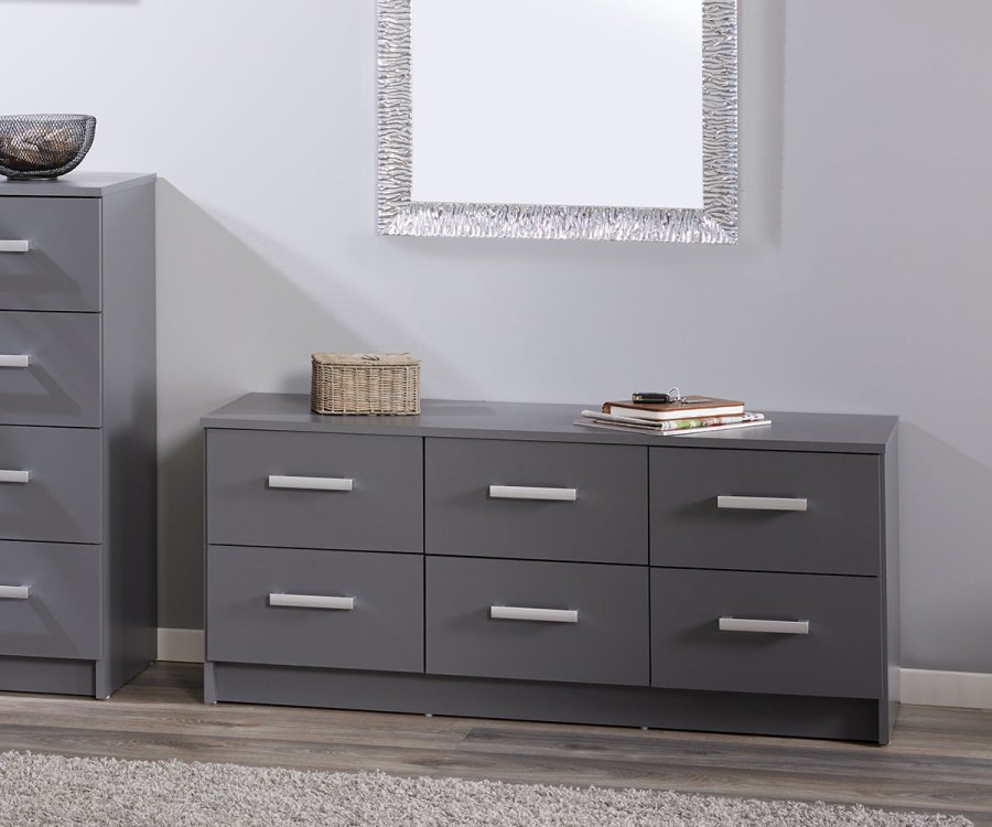 NORDIC LIVING COLLECTION Elenzio byr�, 6 l�dor, grafitgr�
