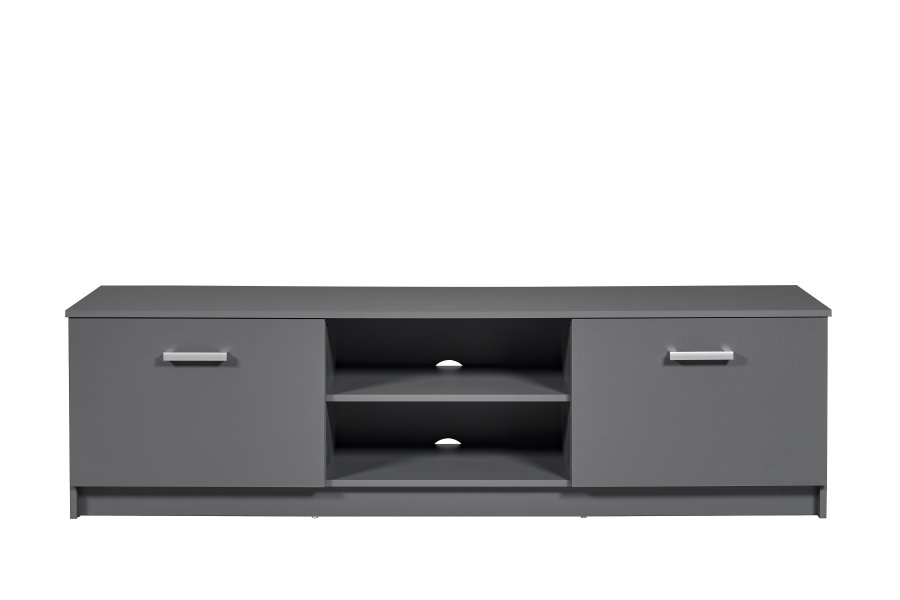 NORDIC LIVING COLLECTION Elenzio TV-skap har 2 hengslede d�rer og 2 �pne rom med kabelh�ndtering.
