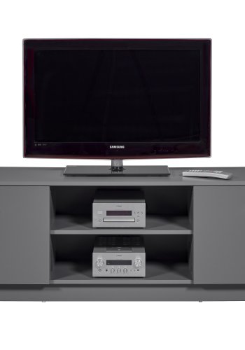 NORDIC LIVING COLLECTION Elenzio TV-skap har 2 hengslede d�rer og 2 �pne rom med kabelh�ndtering.