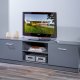 NORDIC LIVING COLLECTION Elenzio TV-skap har 2 hengslede d�rer og 2 �pne rom med kabelh�ndtering.