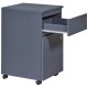 NORDIC LIVING COLLECTION L�sbar rullecontainer p� hjul i antrasitt med �n skuff og d�r