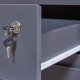 NORDIC LIVING COLLECTION L�sbar rullecontainer p� hjul i antrasitt med �n skuff og d�r