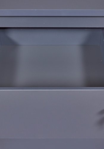 NORDIC LIVING COLLECTION L�sbar rullecontainer p� hjul i antrasitt med �n skuff og d�r