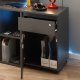 NORDIC LIVING COLLECTION L�sbar rullecontainer p� hjul i antrasitt med �n skuff og d�r