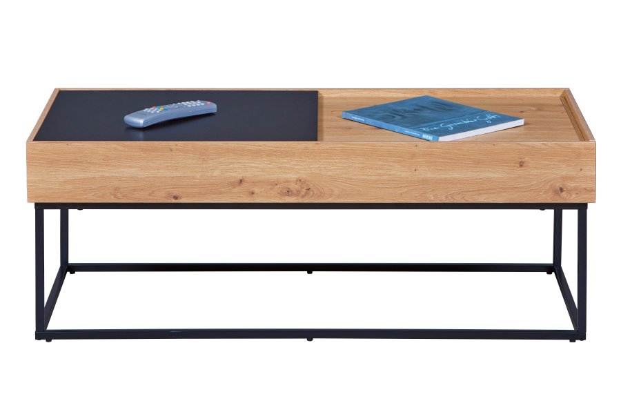NORDIC LIVING COLLECTION Filora salongbord i svart eik med h�ndlaget finish og god plass p� bordplaten.