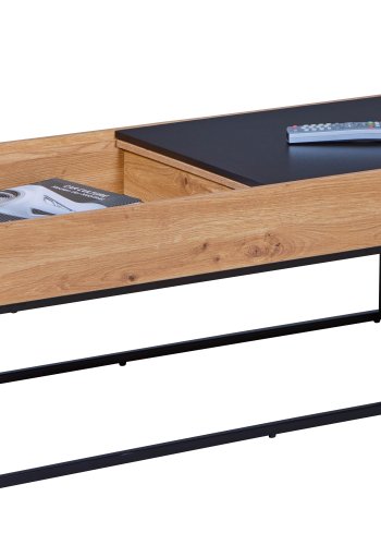 NORDIC LIVING COLLECTION Filora salongbord i svart eik med h�ndlaget finish og god plass p� bordplaten.