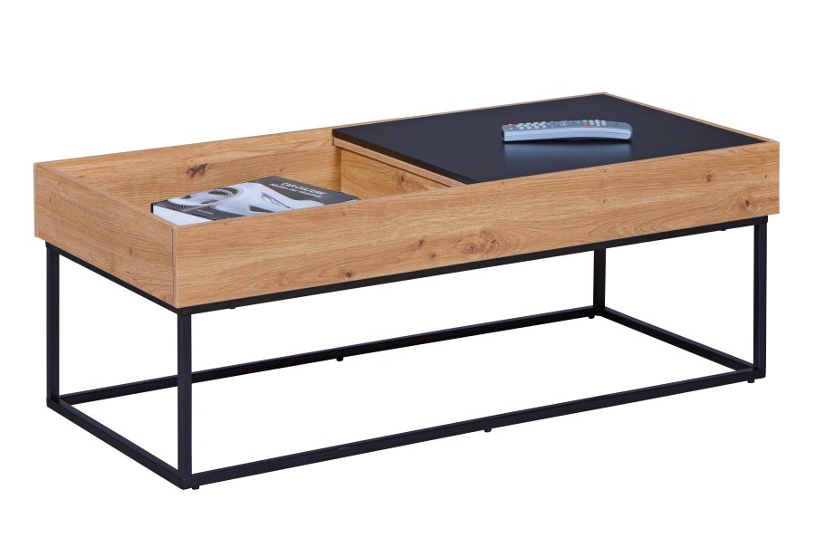 NORDIC LIVING COLLECTION Filora salongbord i svart eik med h�ndlaget finish og god plass p� bordplaten.
