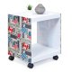 NORDIC LIVING COLLECTION Vitt sidobord med Flagcube-logotyp och 2 hyllor